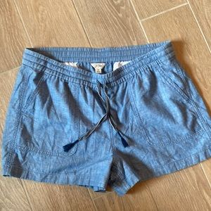 Jcrew seaside linen shorts. Blue. Medium